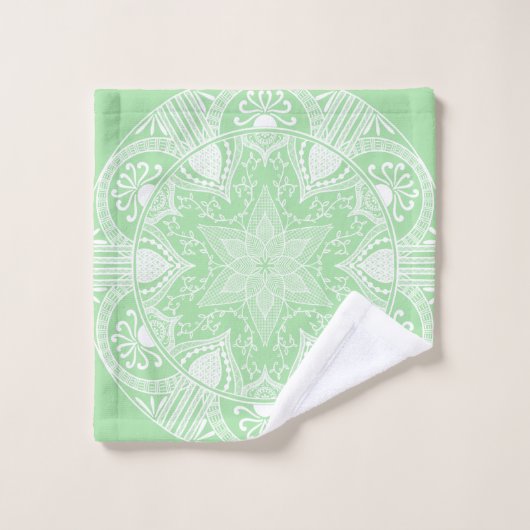 Seafoam Mandala Bad Handdoek (Wasdoekje)