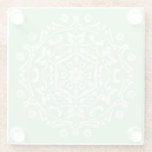 Seafoam Mandala Glazen Onderzetter (Achterkant)