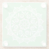 Seafoam Mandala Glazen Onderzetter (Achterkant)