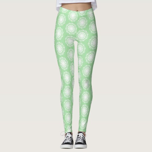 Seafoam Mandala Leggings (Voorkant)
