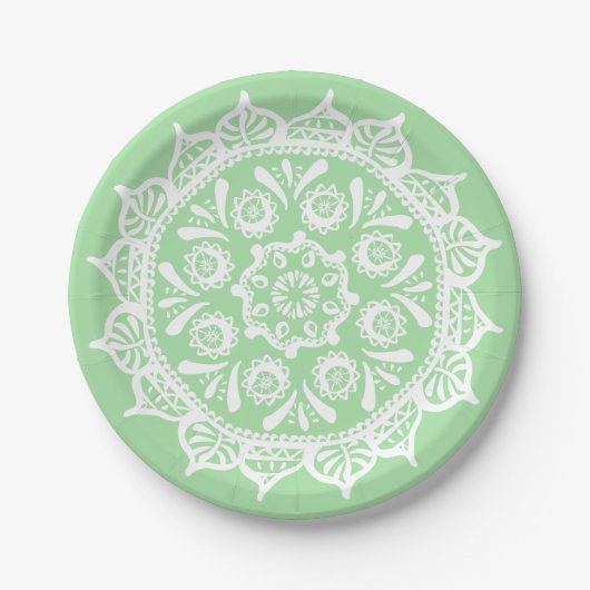 Seafoam Mandala Papieren Bordje (Voorkant)