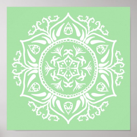 Seafoam Mandala Poster (Voorkant)