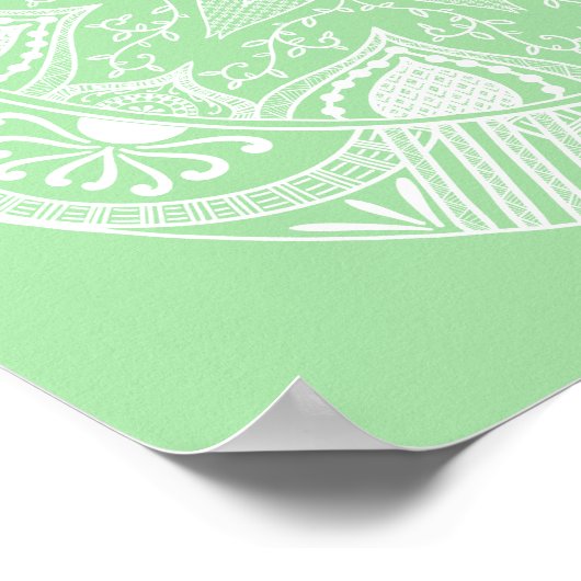 Seafoam Mandala Poster (Hoek)