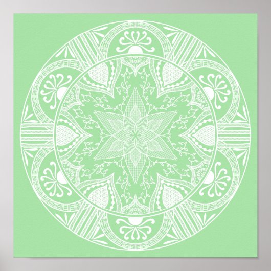 Seafoam Mandala Poster (Voorkant)