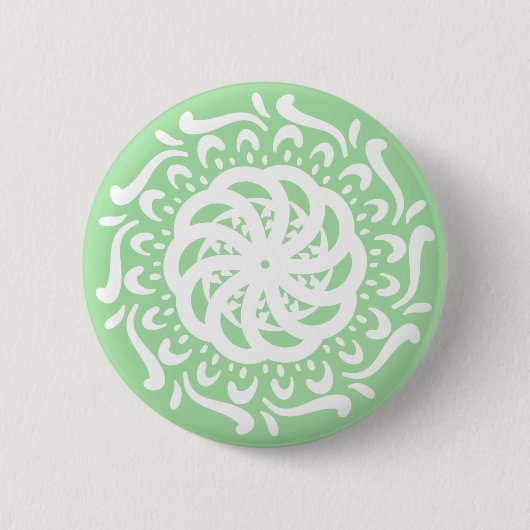Seafoam Mandala Ronde Button 5,7 Cm (Voorkant)