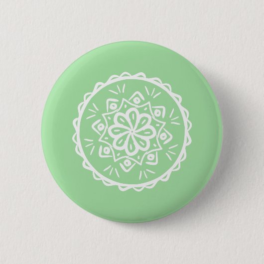 Seafoam Mandala Ronde Button 5,7 Cm (Voorkant)
