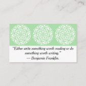 Seafoam Mandala Visitekaartje (Achterkant)