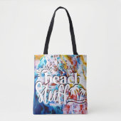 Seafoam marmer gepersonaliseerde strand spullen tote bag (Voorkant)