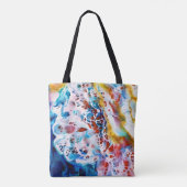 Seafoam marmer gepersonaliseerde strand spullen tote bag (Achterkant)