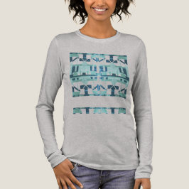 Seafoam Mint Blauw Mozaïek Mediterraan geïnspireer Tri-Blend Shirt