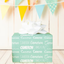 Seafoam Mint Green Birthday Gepersonaliseerde naam