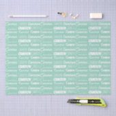 Seafoam Mint Green Birthday Personalized Name Tissuepapier (Craft)