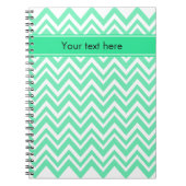Seafoam Mint Green Zigzgag Patroon Notitieboek (Voorkant)