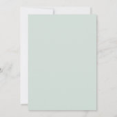 Seafoam Perzik Eucalyptus Bruiloft Kaart (Achterkant)