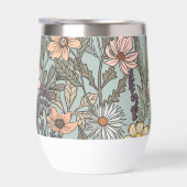 Seafoam Pink Yellow Retro Wildflower (Rechts)