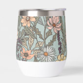 Seafoam Pink Yellow Retro Wildflower (Links)