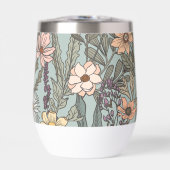 Seafoam Pink Yellow Retro Wildflower (Voorkant)