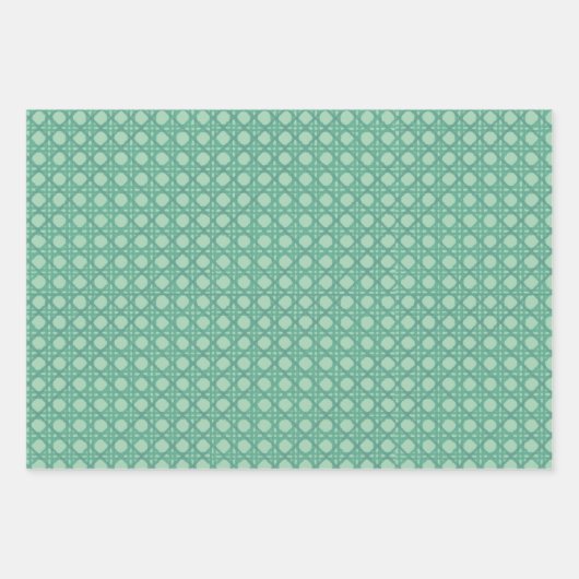 Seafoam Rattan Gift Wrap Sheets Inpakpapier Vel (Voorkant 2)