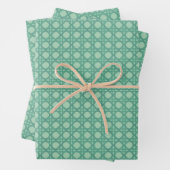 Seafoam Rattan Gift Wrap Sheets Inpakpapier Vel (In situ)