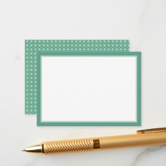 Seafoam Rattan Informatiekaartje (Voorkant / Achterkant in situ)