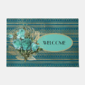 Seafoam Rozen Bouquet Deurmat (Voorkant)