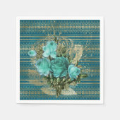 Seafoam Rozen Bouquet Servet (Voorkant)
