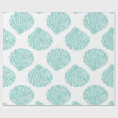 Seafoam Seashell Pattern Cadeaupapier (Vlak)