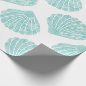 Seafoam Seashell Pattern Cadeaupapier (Hoek)