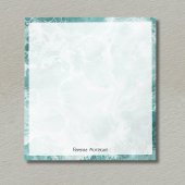 Seafoam Silver Border Elegant Custom Script Name Notitieblok
