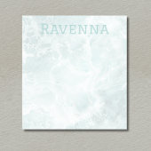 Seafoam Silver Opacity Elegant Custom Script Name Notitieblok