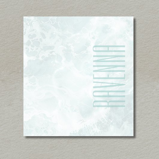 Seafoam Silver Opacity Elegant Custom Script Name Notitieblok