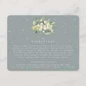 Seafoam Snowberry+Eucalyptus Boeket Routebeschrijv Informatiekaartje (Voorkant)