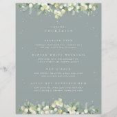 Seafoam Snowberry+Eucalyptus Bruiloft Drinken/Bar (Voorkant)