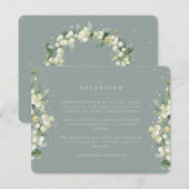 Seafoam Snowberry+Eucalyptus randontvangst Informatiekaartje (Voorkant / Achterkant)