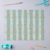 Seafoam Stiped Velvet-Look Diamond Trees Tissuepapier (Craft)