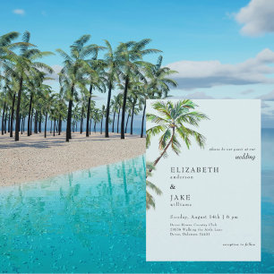 Seafoam Tropical Foliage Palm Tree Wedding