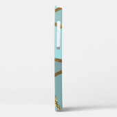 Seafoam Turquoise Green Blue & Bronze Geometric Case-Mate iPhone Case (Achterkant / Links)