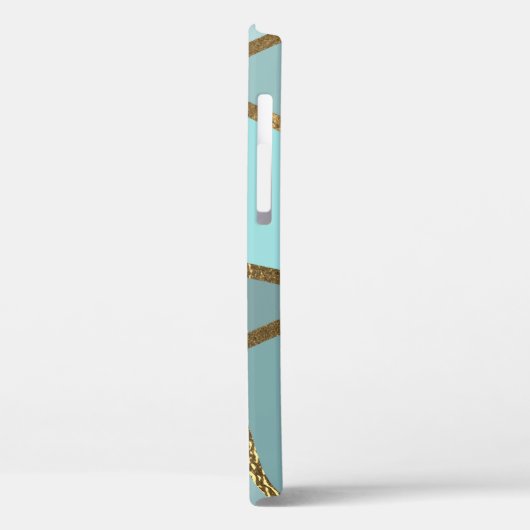 Seafoam Turquoise Green Blue & Bronze Geometric Case-Mate iPhone Case (Achterkant / Links)