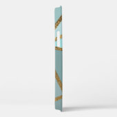 Seafoam Turquoise Green Blue & Bronze Geometric Case-Mate iPhone Case (Achterkant / Rechts)