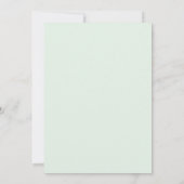 Seafoam Turquoise Wijnstok Bruiloft Kaart (Achterkant)