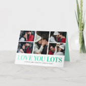 Seafoam Valentijnsdag 5 Foto Feestdagen Kaart (Voorkant)