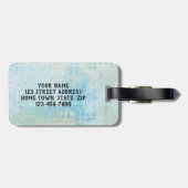 Seafoam Waterverf Beach Pattern Bagagelabel (Achterkant horizontaal)