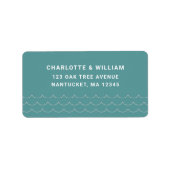 Seafoam Waves Return Address Etiket (Voorkant)