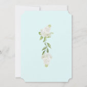 Seafoam Witte Hydrangea Bloemen Bruiloft Detail Kaart (Achterkant)