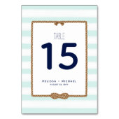 Seafoam Witte Nautische Knoop 3.5x5.0 Tafelnummer (Achterkant)