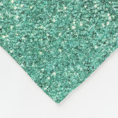 Seafoamgroene glitter fleece deken (Hoek)