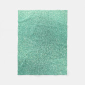 Seafoamgroene glitter fleece deken (Voorkant)