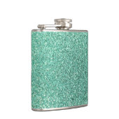 Seafoamgroene glitter heupfles (Rechts)