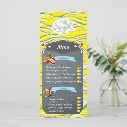 Seafood and Fish Restaurant Menu (Staand voorkant)