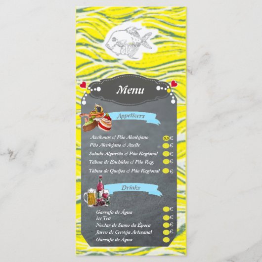 Seafood and Fish Restaurant Menu (Voorkant)